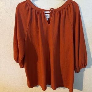 Croft & Barrow Women's Terracotta Blouse